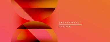 Soyut tasarım özellikleri üst üste binen şekiller, sıcak renk eğimleri. Arkaplan metin arkaplanı, tasarım içerir. Basit, modern estetik..