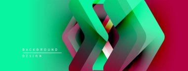 Soyut geometrik katmanlar canlı bir değişim etkisi yaratır. Modern tasarım üst üste binen şekiller, pürüzsüz geçişler, dinamik bileşimler.