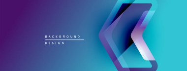 Soyut eğim arkaplanı. Mor, mavi renkler düzgün bir şekilde harmanlanır. Geometrik şekil görsel ilgi, modern tasarım öğesi ekler.