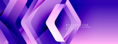 Soyut mor katmanlar dinamik geometrik desen oluşturur. Gradyan renkler harmanlanarak modern görsel dokuyu oluşturur. Minimalist tasarım teknoloji ve yenilik öneriyor.