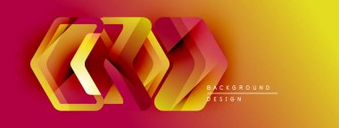 Soyut geometrik şekiller örtüşüyor, canlı turuncu, kırmızı renk değişimi yaratıyor. Arka planlar için modern tasarım ögesi.