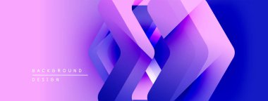 Soyut eğim arkaplanı. Üst üste binen kareler dinamik görsel efekt yaratır. Mor, pembe, mavi renkler kompozisyona hakim. Modern tasarım ögesi.