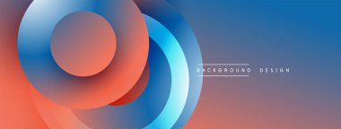 Soyut geometrik şekiller canlı renkleri harmanlarlar. Gradyan geçişler dinamik görsel efekt yaratır. Arka planlar için modern tasarım ögesi.