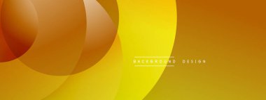 Soyut sarı, turuncu katmanlar modern arkaplan oluşturur. Gradyan şekiller üst üste binerek, dinamik görsel bileşim oluşturur. Basit metin arkaplan tasarımı okur.