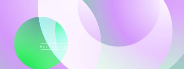 Soyut arkaplan özellikleri üst üste biniyor. Renkler harmanlanmış yeşil, mor, mavi yumuşak gradyanlar oluşturur. Minimalist tasarım, modern estetik.