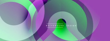 Soyut sıvı şekilleri örtüşür, canlı mor, yeşil renkler yaratır. Arka planlar ve sunumlar için modern tasarım öğesi. Yumuşak gradyanlar dinamik bileşim sunar.