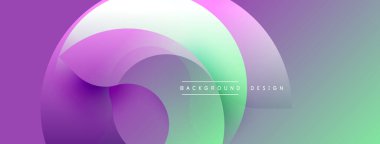 Soyut sıvı şekilleri örtüşür, canlı mor, yeşil gradyanlar yaratır. Modern tasarım dinamik hareket ve pürüzsüz geçişler öneriyor.