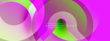 Soyut sıvı şekilleri örtüşür ve canlı renk değişimleri yaratır. Pembe, yeşil, sarı renkler tasarımda baskın. Modern estetik.