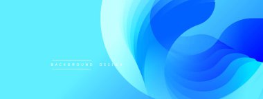 Soyut mavi katmanlar dinamik akış yaratır. Yumuşak eğimler hareketi, modern tasarımı akla getiriyor. Dijital projeler için arka plan ideali.