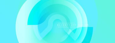 Soyut sıvı şekiller, turkuaz renkler, katmanlı tasarım. Gradyan efektli modern arkaplan, basit metin örtüsü.