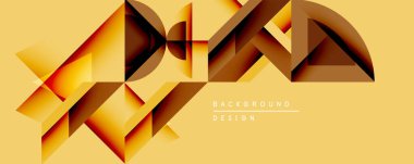 Soyut geometrik desen. Sıcak sarı, kahverengi renkler katmanlı etki yaratır. Modern tasarım arka planlar, sunumlar, dijital sanat projeleri için uygundur. Minimalist estetik.