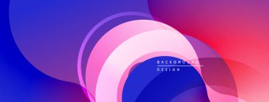 Soyut akışkan şekiller harmanlanarak, canlı bir arkaplan oluşturur. Pembe, mor, mavi renkler kompozisyona hakim. Modern tasarım ögesi.