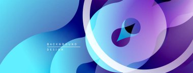 Soyut akışkan şekiller, canlı mavi mor gradyanlar. Modern tasarım, pürüzsüz kıvrımlar dinamik bileşim yaratır. Minimalist estetik.