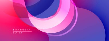 Soyut akışkan şekiller, canlı pembeler, maviler, morlar dinamik bir zemin oluşturur. Modern tasarım, pürüzsüz gradyanlar görsel ahenk sunar.