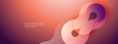 Soyut tasarım akışkan şekiller, değişken renkler. Sıcak tonlar baskın, modern görsel efekt yaratıyor. Yumuşak kıvrımlar hareketi gösterir.