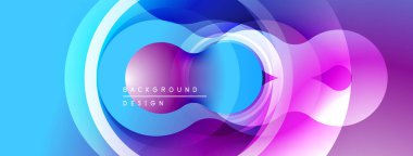 Soyut akışkan şekiller, canlı renklerin karışımı. Modern tasarım, pürüzsüz gradyanlar dinamik görsel efekt yaratır. Mavi, pembe, mor renkler baskın kompozisyon.