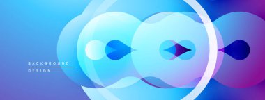 Soyut mavi mor eğimli daireler çakışıyor. Modern tasarım, pürüzsüz geçişler, canlı renkler dinamik görsel efekt yaratır.