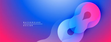 Soyut eğim arkaplanı. Pembe ve mavi renklerin karışımı pürüzsüz şekiller. Dijital projeler için modern tasarım ögesi.