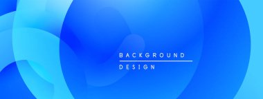 Soyut mavi arkaplan. Üst üste binen şekiller dinamik görsel efekt yaratır. Dijital projeler için modern tasarım.