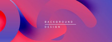 Soyut sıvı şekiller, canlı mor renkler, mor renkler. Modern tasarım öğesi, gradyan arkaplan. Minimalist estetik, temiz kompozisyon.