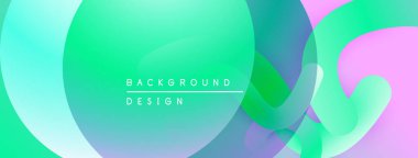 Soyut sıvı şekilleri canlı yeşillikleri, pembeleri, morları harmanlıyor. Modern tasarım enerjiyi, hareketi, tazeliği çağrıştırıyor. Minimalist estetik.