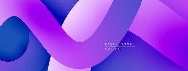 Soyut sıvı şekiller, canlı mor renkler, pürüzsüz gradyanlar modern arkaplan tasarımı yaratır. Minimalist estetik, dinamik kompozisyon.