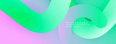 Soyut sıvı şekiller, canlı renklerin karışımı. Gradyan arka plan modern görsel efekt yaratır. Yumuşak kıvrımlar, dinamik bileşim.