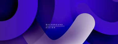 Soyut katmanlar örtüşüyor, dinamik mavi gradyan etki yaratıyor. Arkaplan ve sunumlar için uygun modern tasarım.