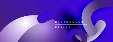 Soyut mor arkaplan. Akışkan şekiller, dinamik görsel efekt oluşturur. Projeler için modern tasarım ögesi.