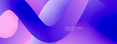 Soyut sıvı şekiller, canlı mor renkler, pürüzsüz gradyanlar. Arkaplan ve dijital sanat için modern tasarım ögesi.