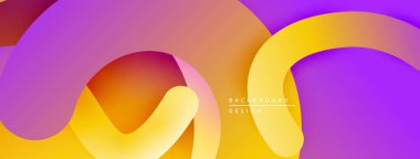 Soyut renkli katmanlar dinamik görsel akış yaratır. Gradyan gölgeler harmanlanarak modern arkaplan tasarımı oluşturur. Yumuşak kıvrımlar çakışır.