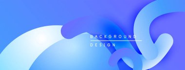 Soyut mavi eğimler akan şekiller yaratır. Metin arka plan tasarımı okur. Modern, canlı görsel kompozisyon.