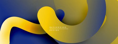 Soyut sıvı şekiller, canlı renkler, modern tasarım. Yumuşak eğimler dinamik bileşim yaratır, mükemmel arkaplan.