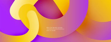 Soyut renkli dalgalar, pürüzsüz eğimler. Modern tasarım elementleri dinamik görsel doku oluşturur. Çeşitli projeler için uygun arkaplan.