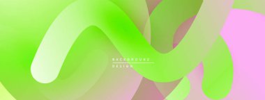 Soyut sıvı şekiller, canlı renklerin karışımı. Yumuşak gradyanlar dinamik arkaplan tasarımı yaratır. Modern estetik, pürüzsüz geçişler.