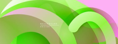 Soyut dalgalar, yeşil renkler baskın. Pembe aksanlar pürüzsüz eğim gösterir, modern tasarım elementleri görünür. Minimalist estetik.