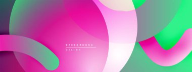 Soyut sıvı şekiller, canlı renklerin karışımı. Modern tasarım, pürüzsüz eğimler dinamik kompozisyon yaratır. Çeşitli projeler için uygun arkaplan.