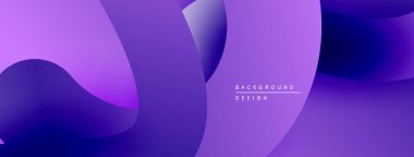 Soyut mor katmanlar çağdaş arkaplan oluşturur. Düz gradyanlar görsel derinlik sunar, basit tasarım.