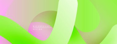 Soyut gradyanlar, yumuşak şekiller kesişir. Pastel renkler harmanlanarak modern görsel efekt yaratır. Minimalist tasarım, pürüzsüz geçişler mevcut.