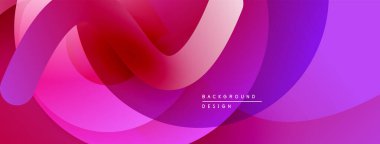 Soyut akıcı şekiller, canlı mor renkler, mor renkler. Modern tasarım, pürüzsüz gradyanlar dinamik görsel efekt yaratır.
