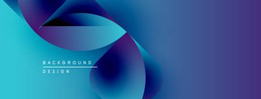 Soyut sıvı şekiller, canlı maviler, morlar modern arkaplan tasarımı yaratır. Yumuşak eğimler, dinamik bileşimler.