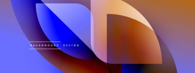 Soyut sıvı şekilleri örtüşür ve canlı renk değişimleri yaratır. Mavi, turuncu, kırmızı renkler kusursuz bir şekilde harmanlanır. Modern tasarım ögesi.