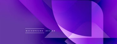 Soyut mor arkaplan. Üst üste binen katmanlar dinamik görsel efekt yaratır. Dijital projeler için modern tasarım.