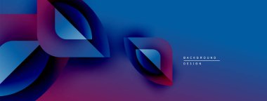 Soyut mavi mor eğimli katmanlar dinamik akış şekilleri oluşturur. Sancaklar, arkaplanlar, sunumlar için modern tasarım uygun.