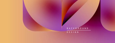 Soyut gradyanlar harmanlanarak akışkan şekiller yaratır. Mor aksanlı, sıcak tonlarda baskın. Metin arka plan tasarımı okur. Minimalist estetik.