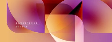 Soyut gradyanlar çakışıyor, dinamik görsel doku yaratıyor. Mor aksanlı, sıcak tonlarda baskın. Modern tasarım ögesi.