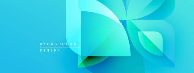 Soyut mavi katmanlar dinamik görsel efekt yaratır. Derinlik, modern tasarım unsurlarının mevcut olduğunu gösteriyor. Metin arkaplan tasarımı okur.