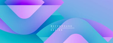 Soyut akışkan şekiller harmanlanarak canlı mavi ve mor renkler yaratır. Modern tasarım elementleri dinamik hareketi, pürüzsüz geçişleri önerir.