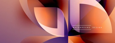 Soyut şekiller örtüşüyor, canlı turuncu ve mor renkler yaratıyor. Modern tasarım öğeleri akıcılığı ve dinamizmi akla getiriyor. Arkaplan özellikleri metin arkaplanı, tasarım.