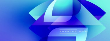 Soyut mavi gradyanlar dinamik şekiller oluştururlar. Modern tasarım teknoloji, yenilik, akıcılık öneriyor. Arkaplan özellikleri metin arkaplanı, tasarım.